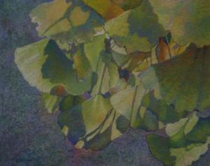 Ginko Leaves | Pastels | 16" x 20"